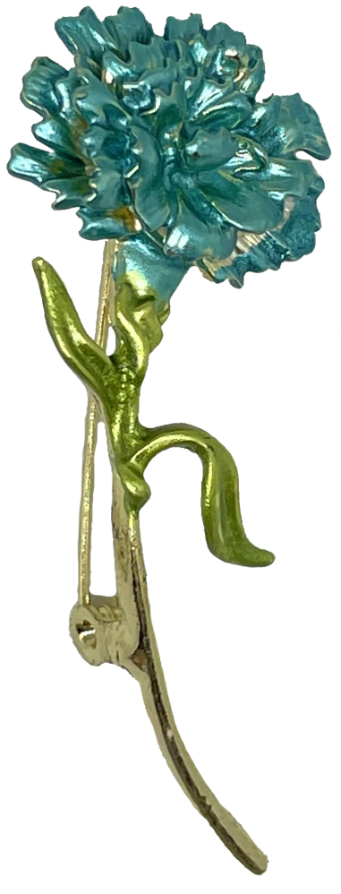 Brož květina modrá