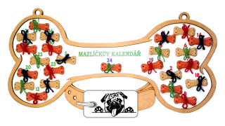 Adventní kalendář pro mazlíčka Mops